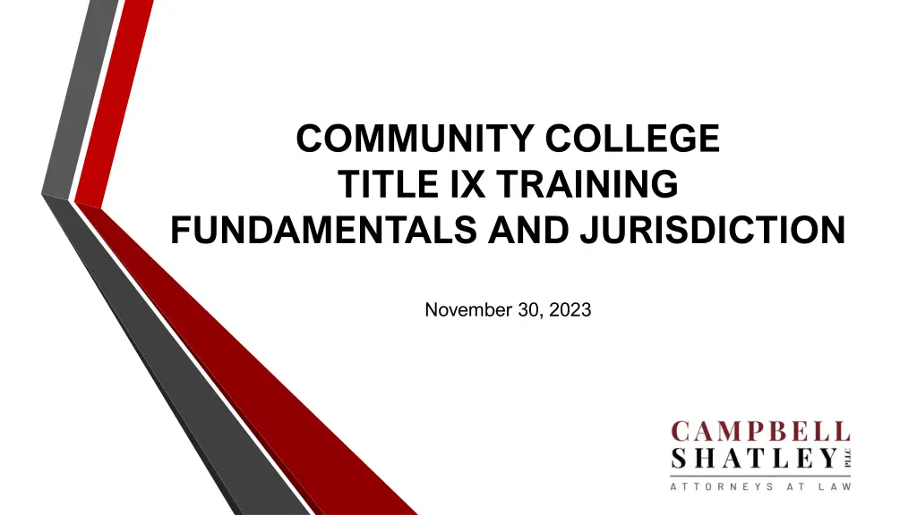 community college title ix training fundamentals