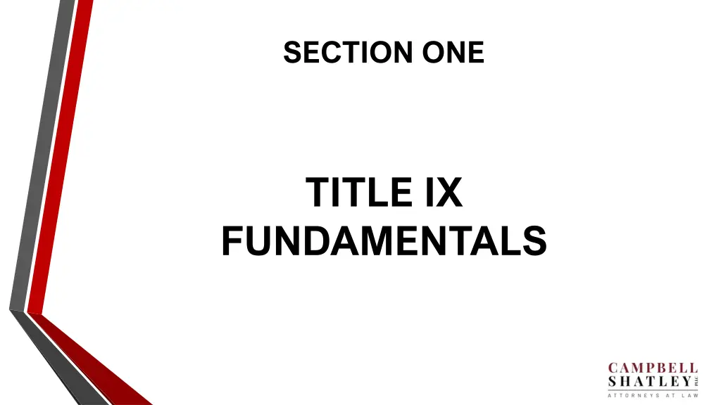 section one