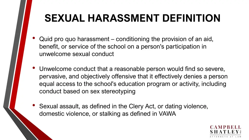 sexual harassment definition