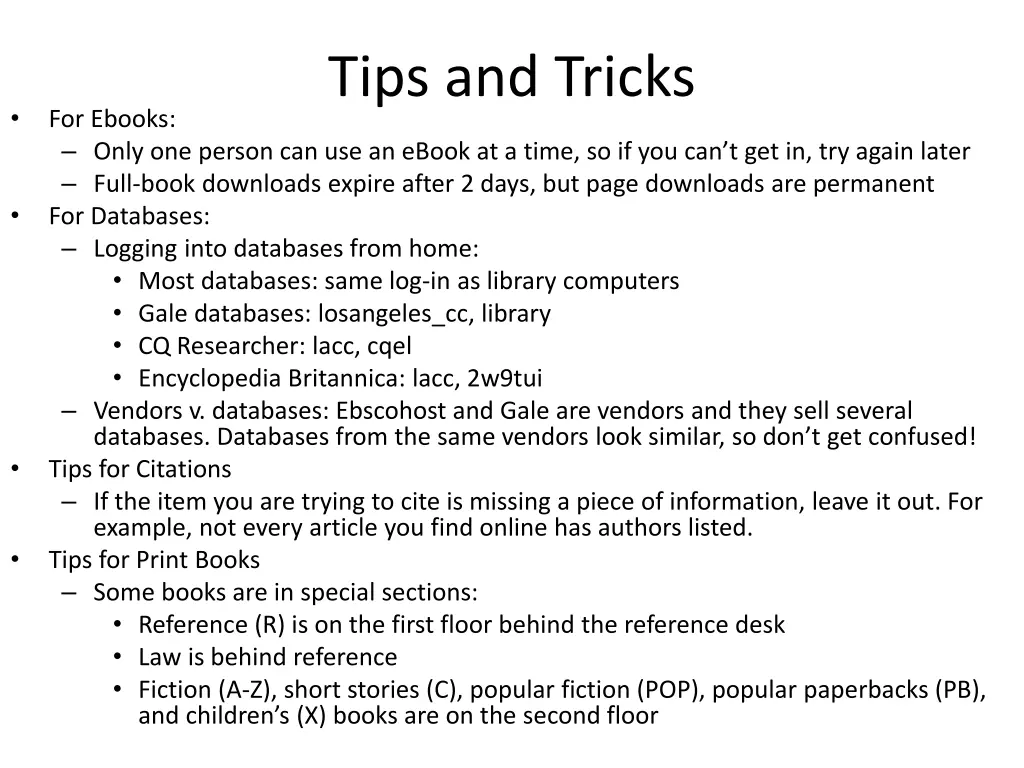 tips and tricks