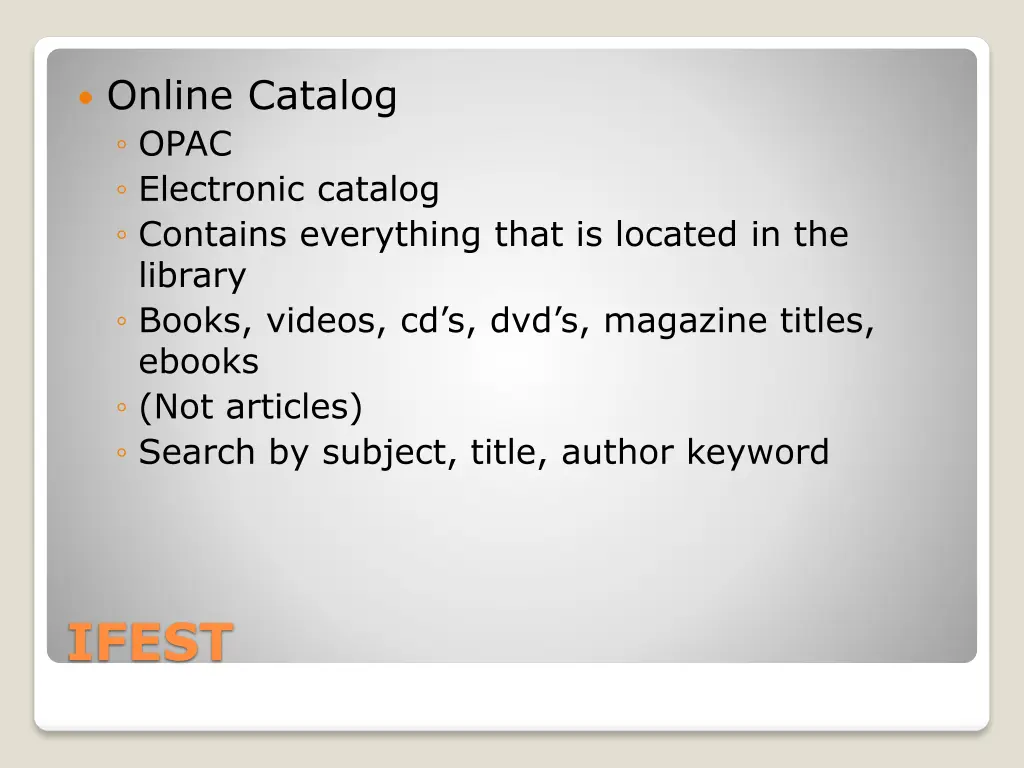 online catalog opac electronic catalog contains
