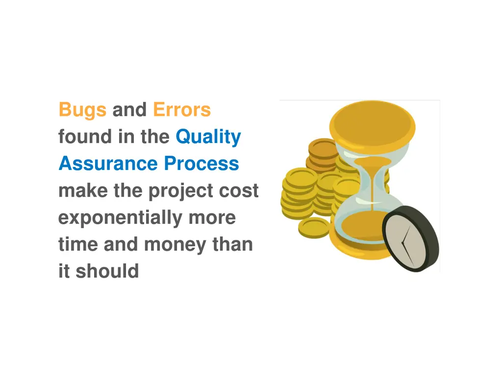bugs and errors found in the quality assurance