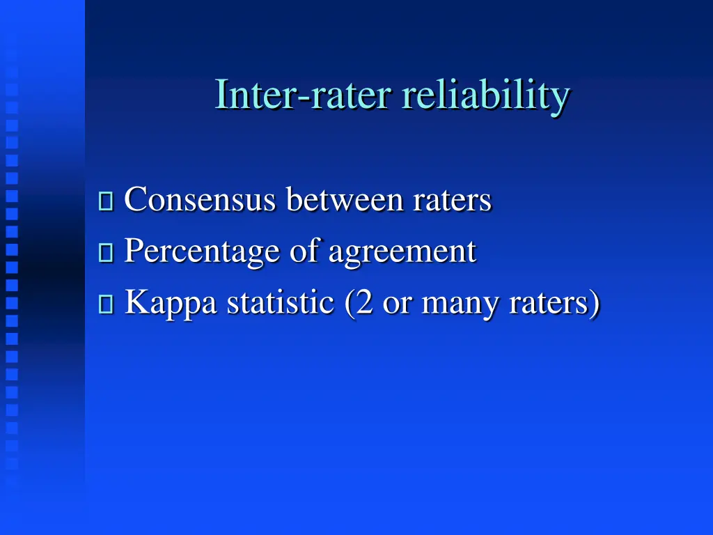 inter rater reliability