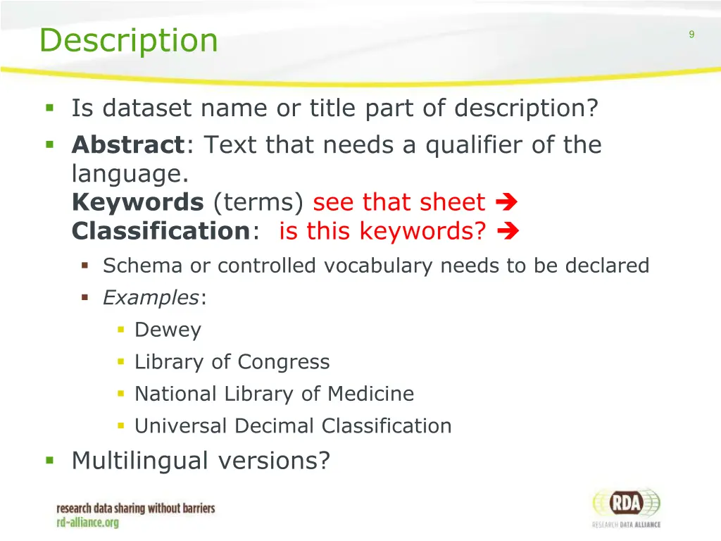 description