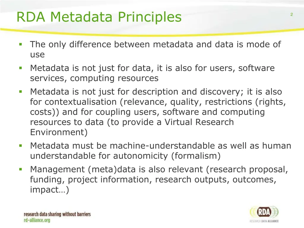 rda metadata principles