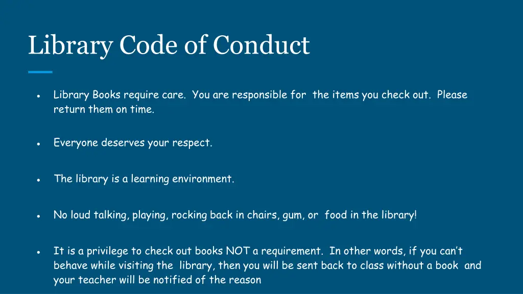 library code of conduct