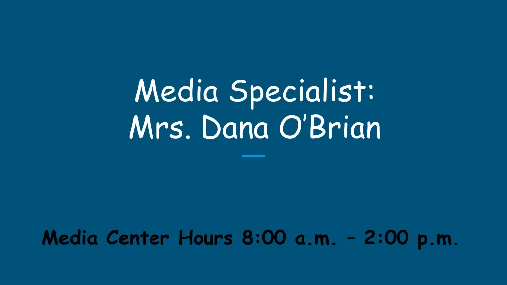 media specialist mrs dana o brian
