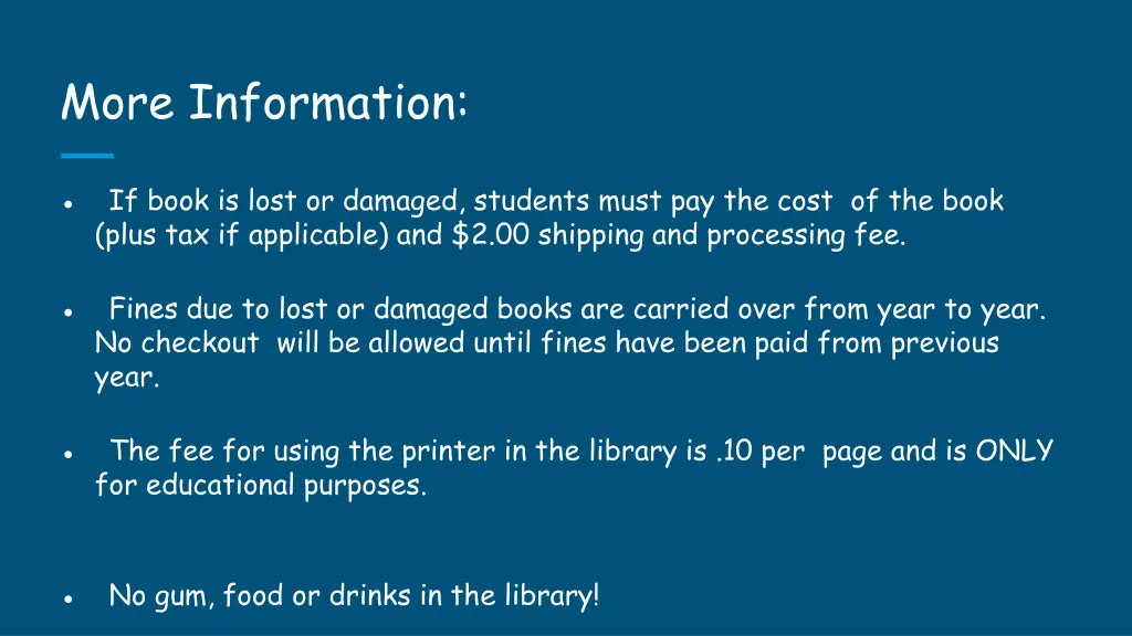 more information