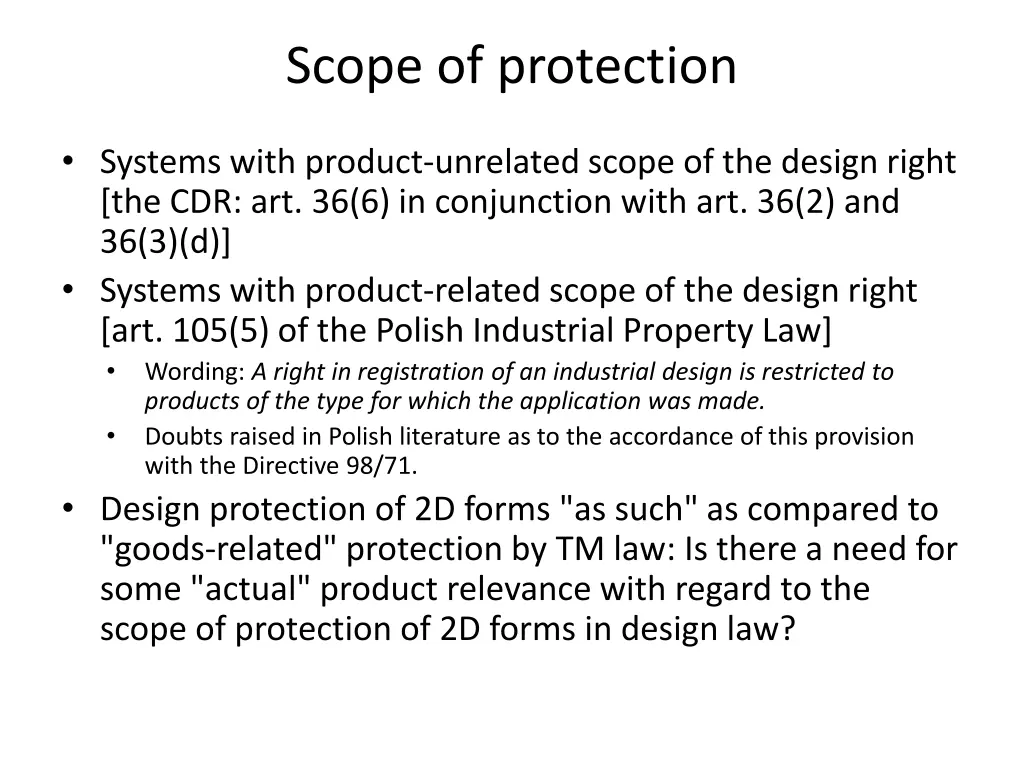 scope of protection
