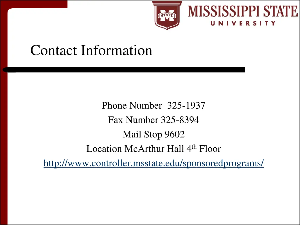 contact information