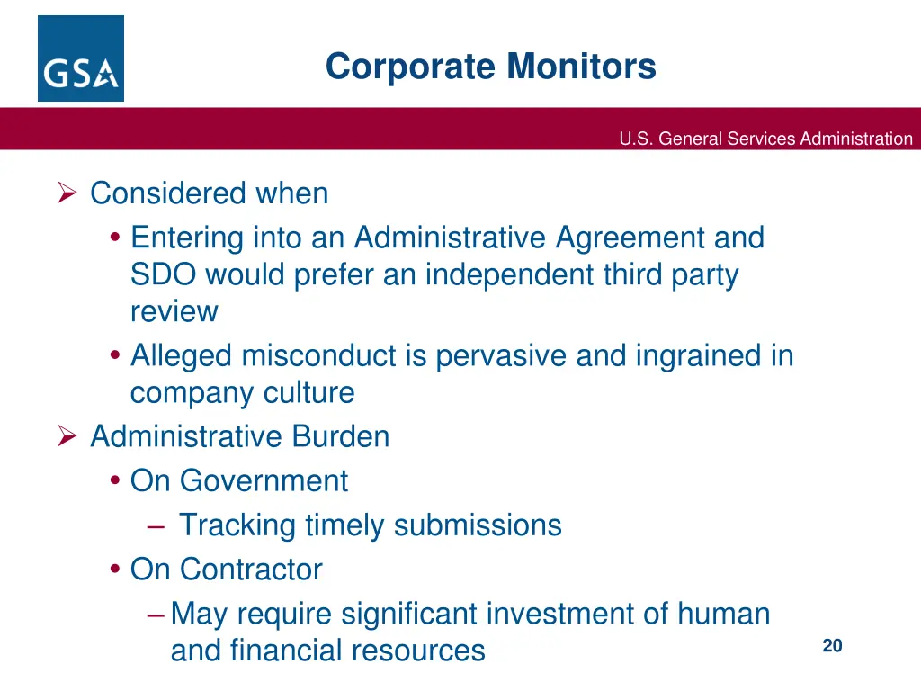 corporate monitors