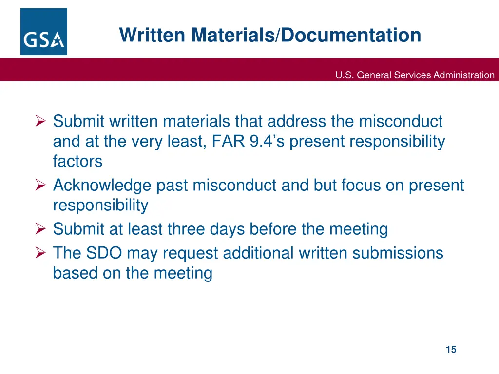written materials documentation