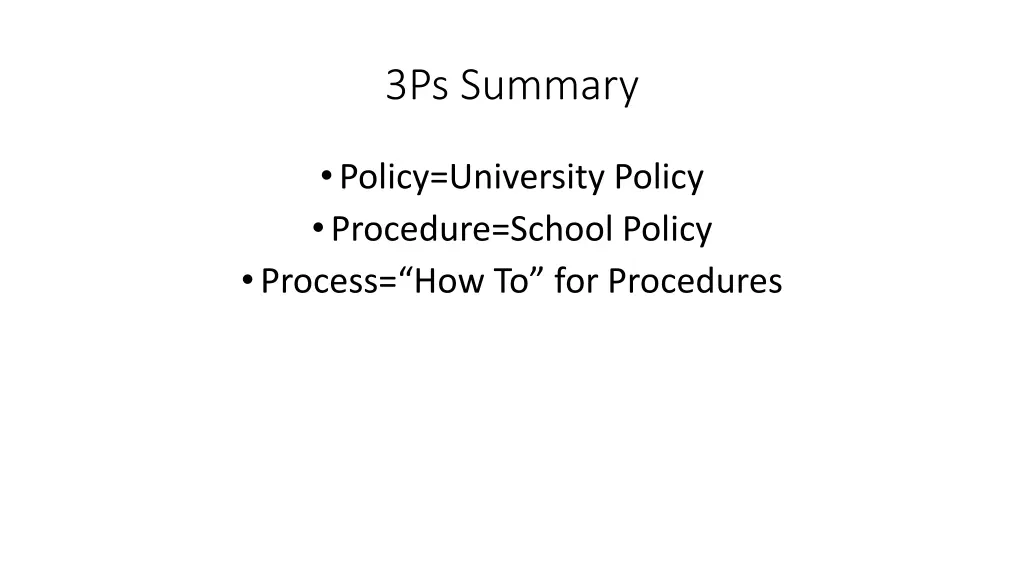 3ps summary