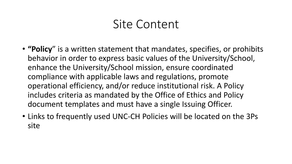 site content