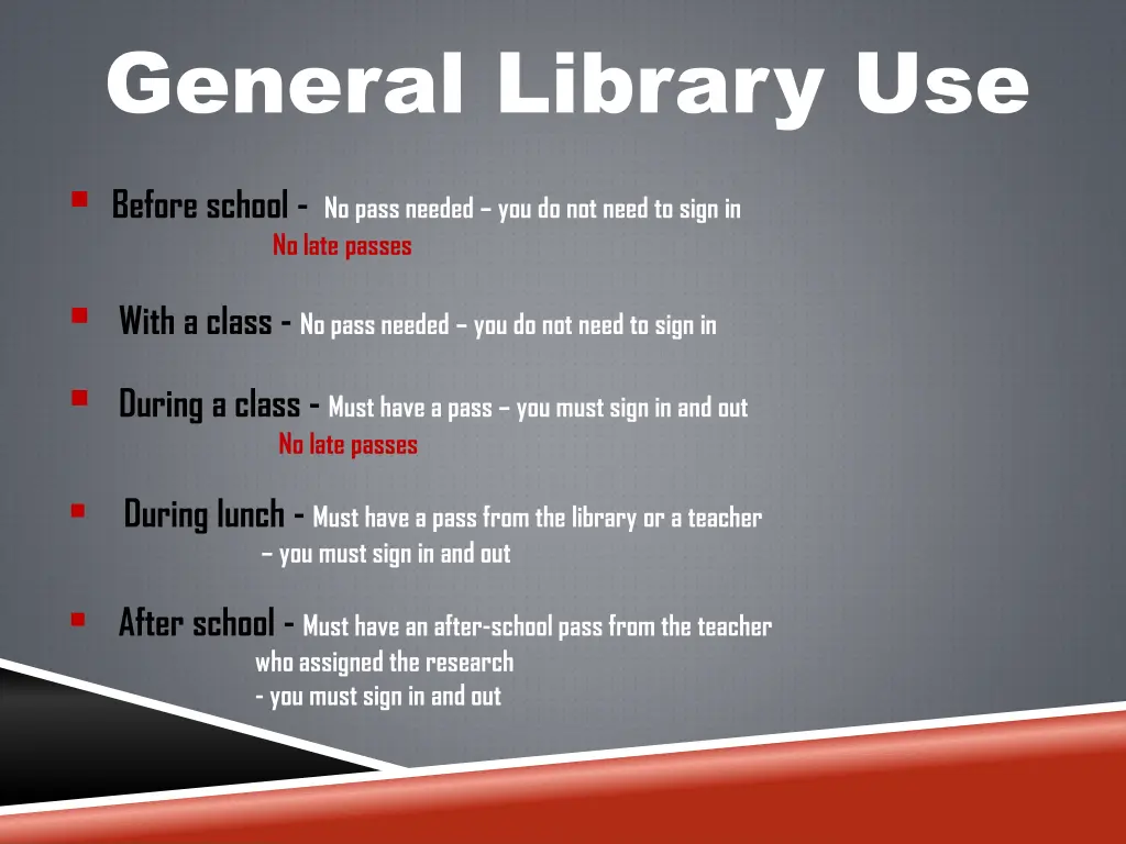 general library use