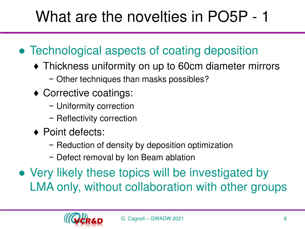 what are the novelties in po5p 1
