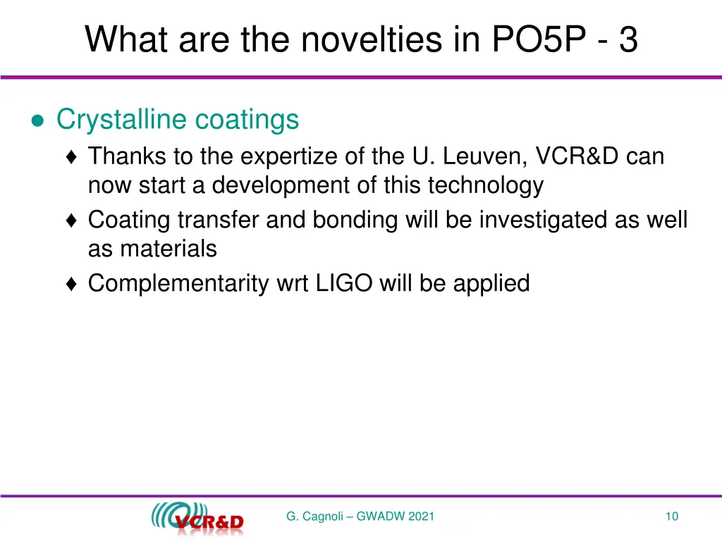 what are the novelties in po5p 3