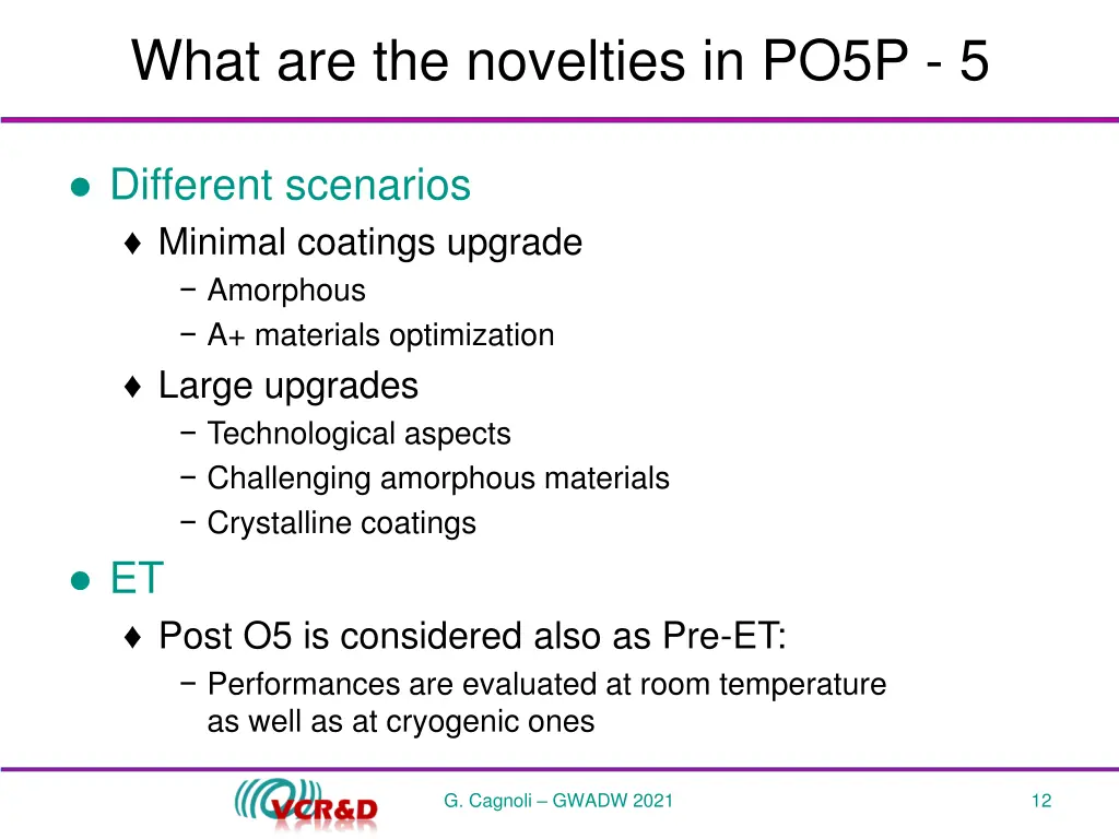 what are the novelties in po5p 5