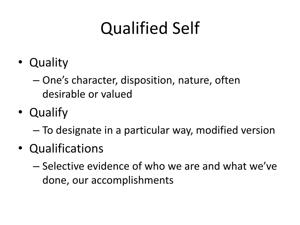 qualified self