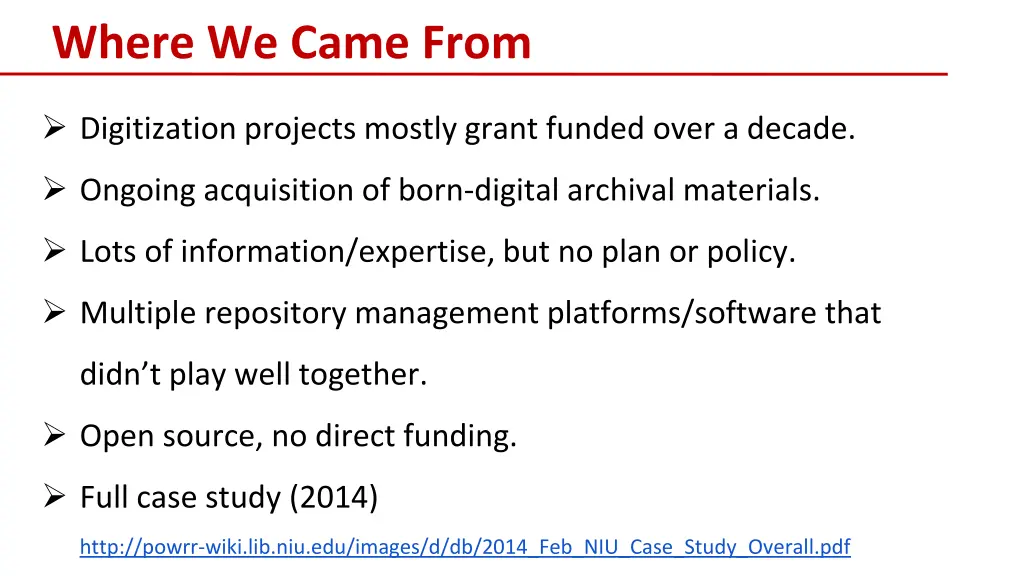 where we came from