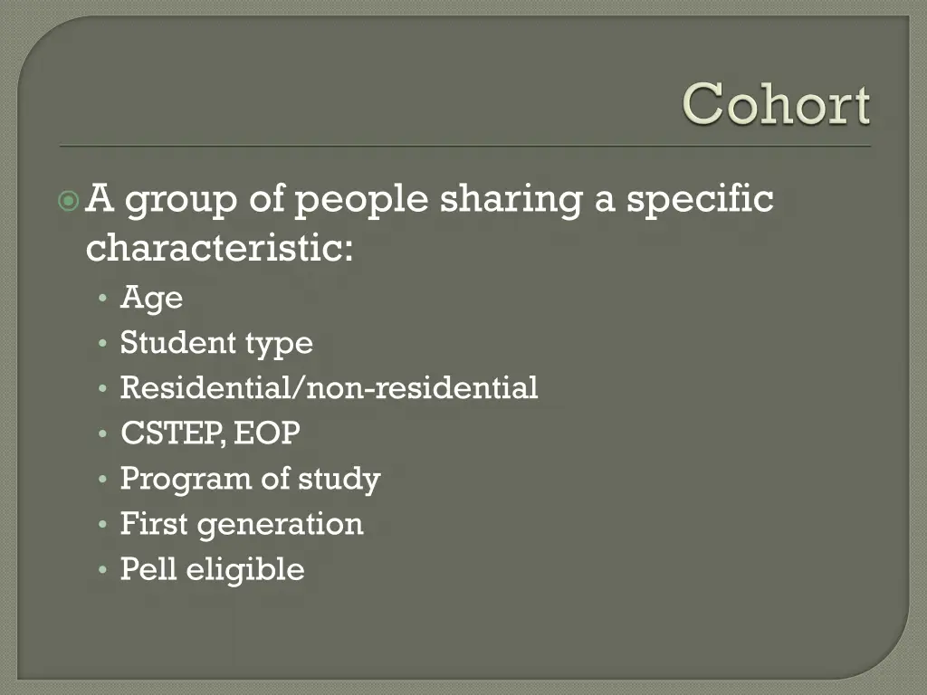 a group of people sharing a specific