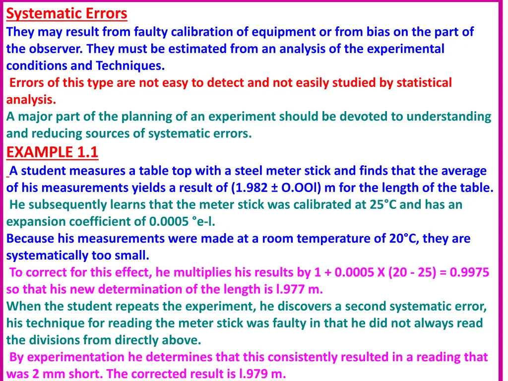systematic errors they may result from faulty