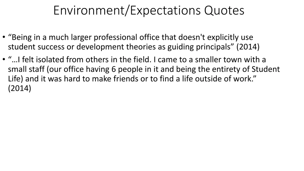 environment expectations quotes