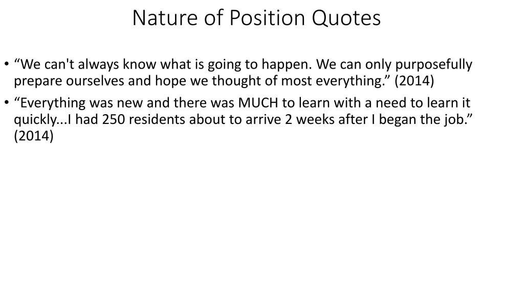 nature of position quotes