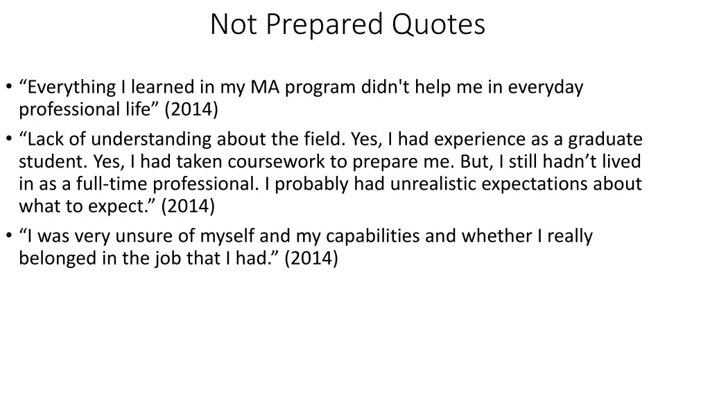 not prepared quotes