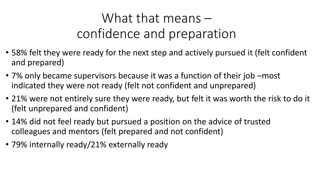 what that means confidence and preparation