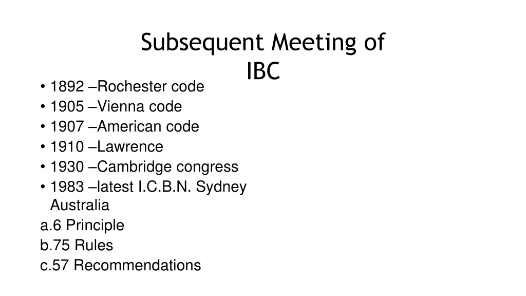 subsequent meeting of ibc 1892 rochester code