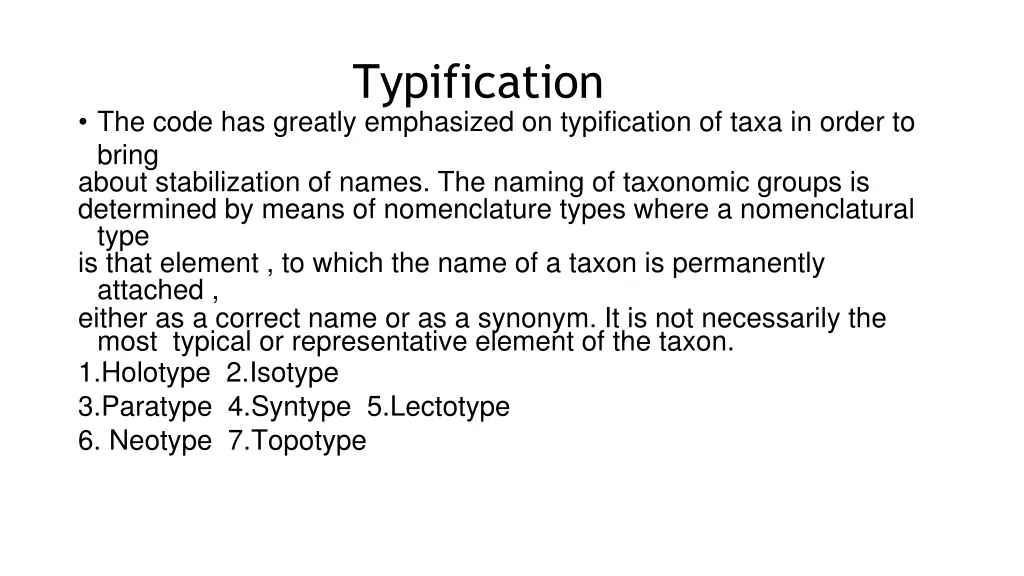 typification