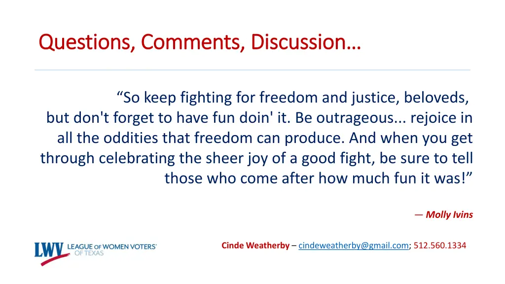 questions comments discussion questions comments