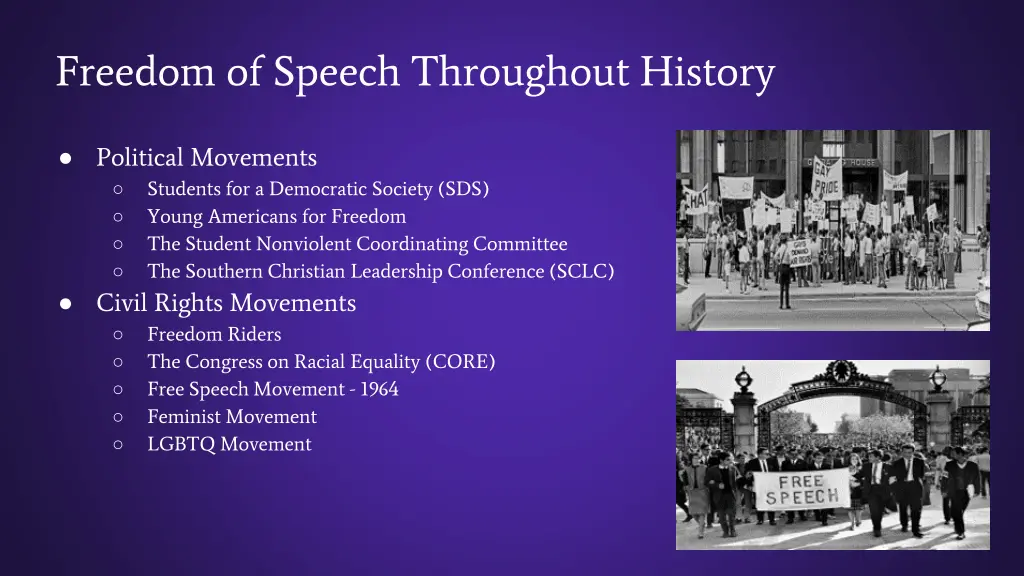 freedom of speech throughout history