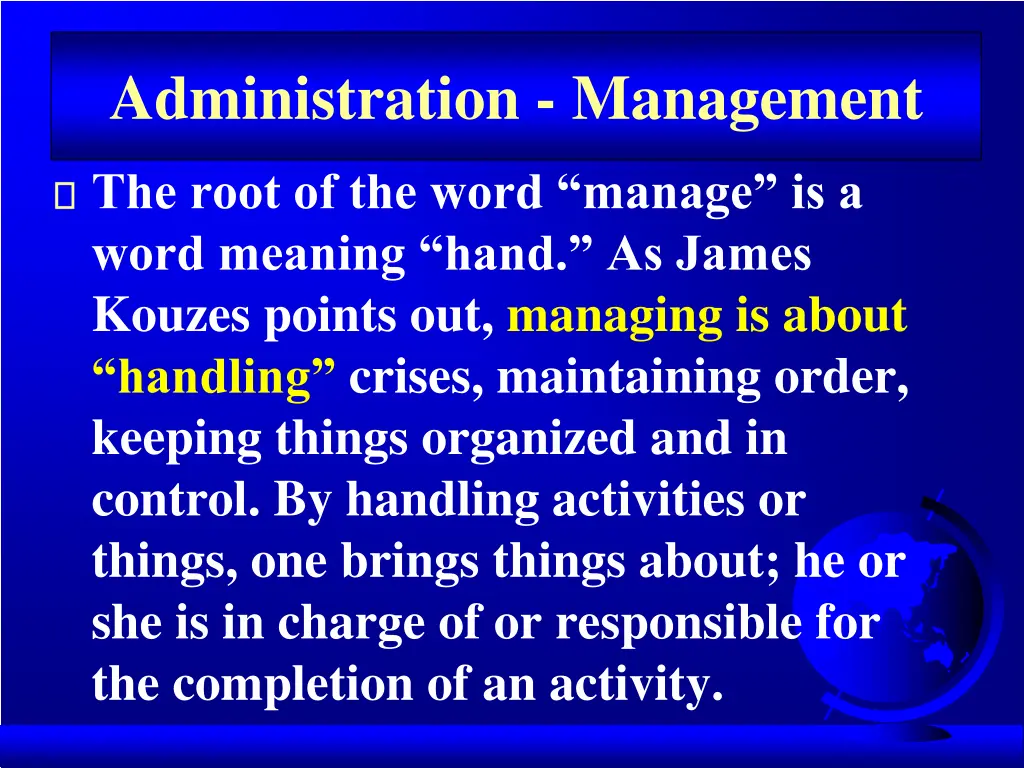 administration management
