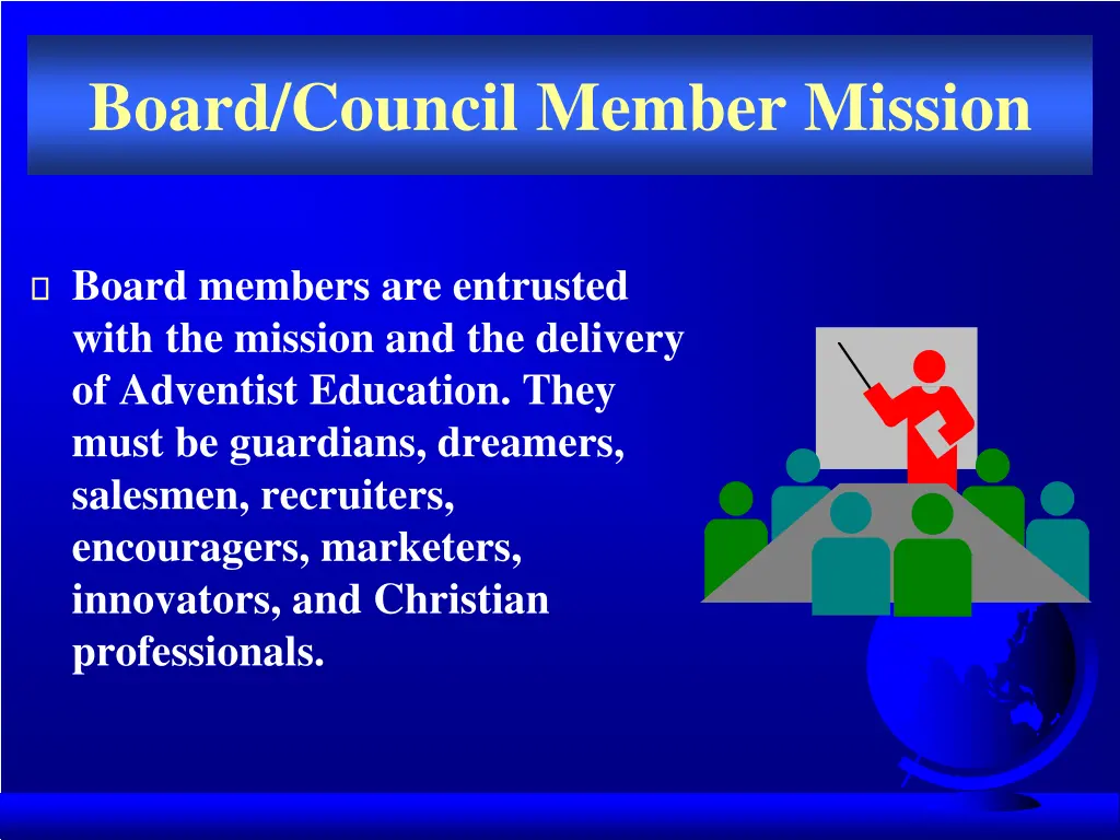board council member mission