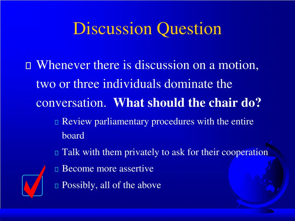 discussion question