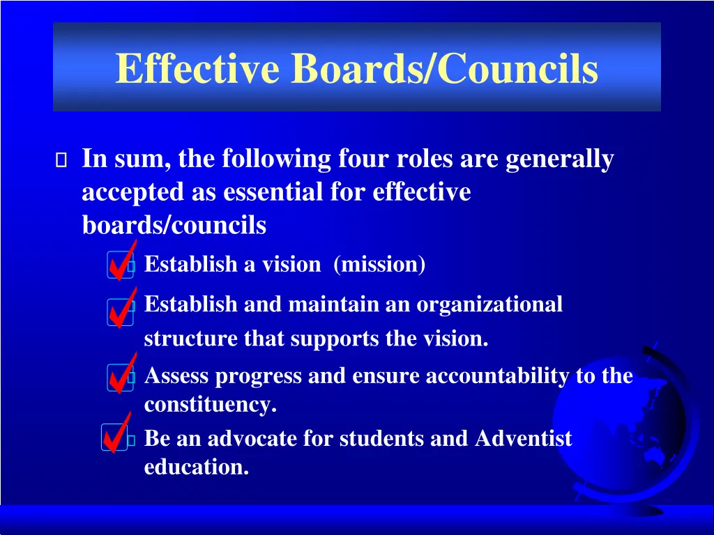 effective boards councils