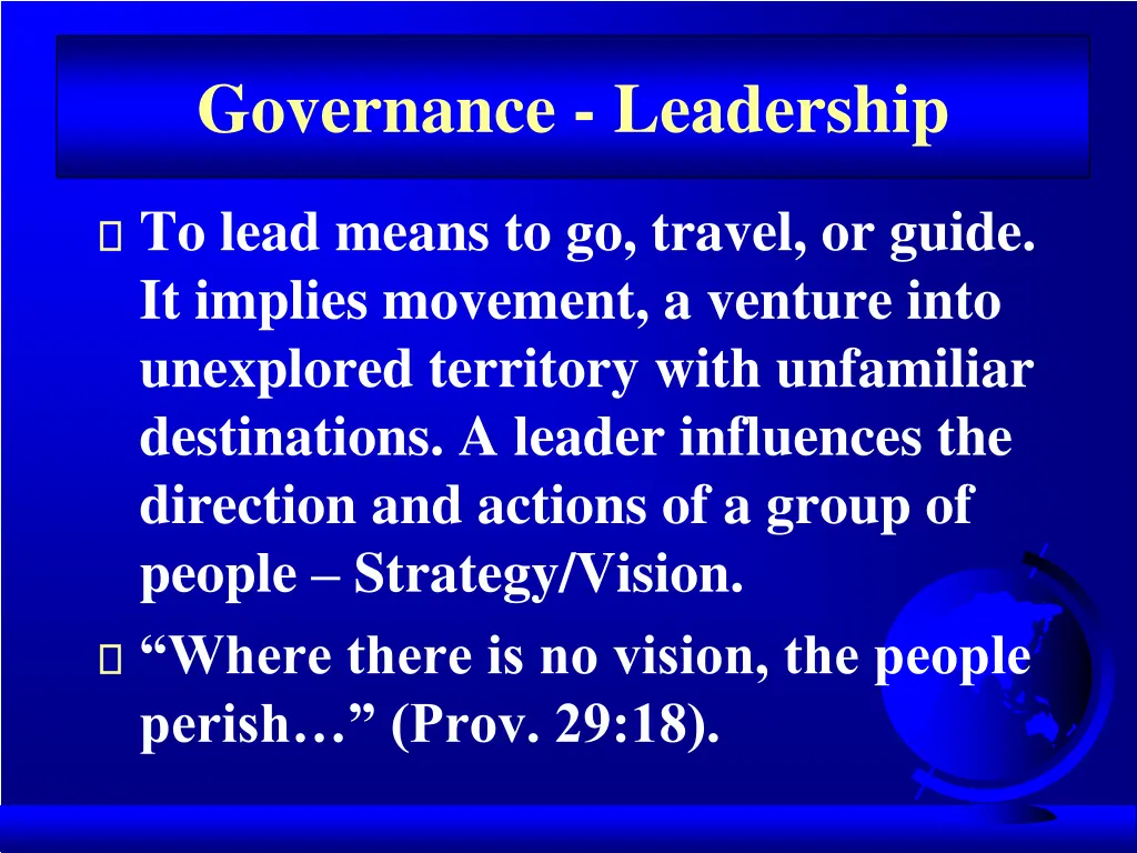 governance leadership