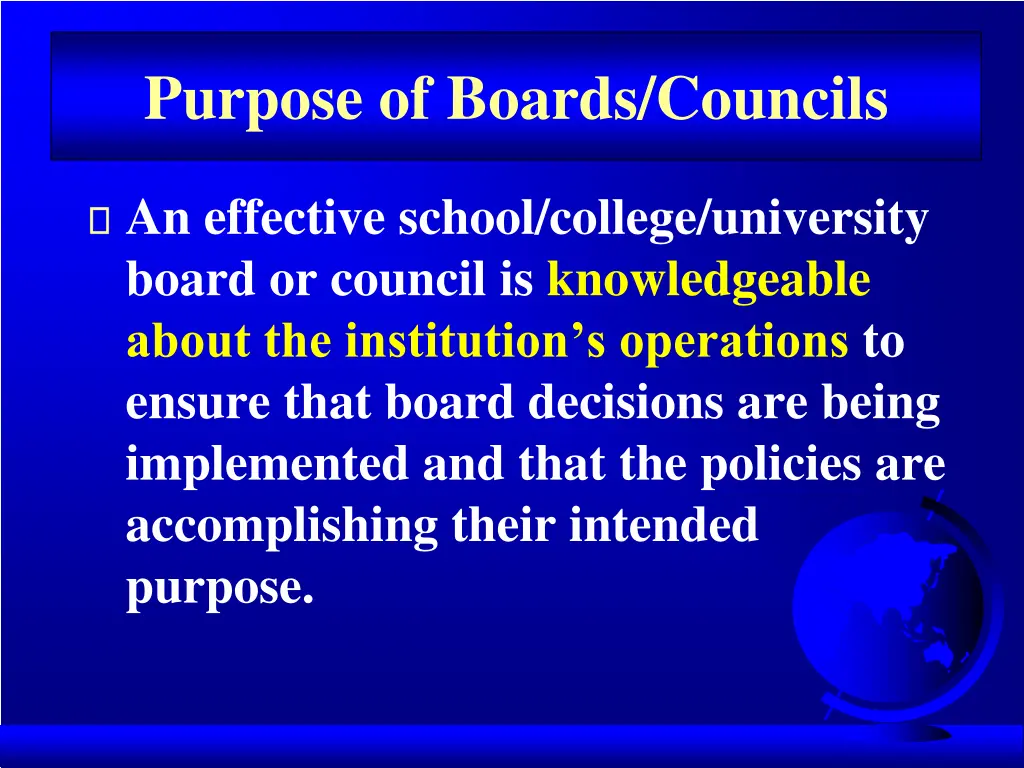 purpose of boards councils 2