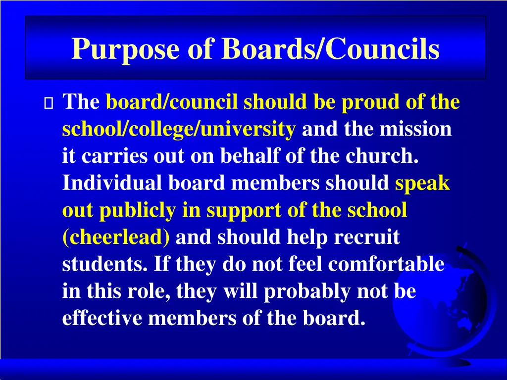 purpose of boards councils 3