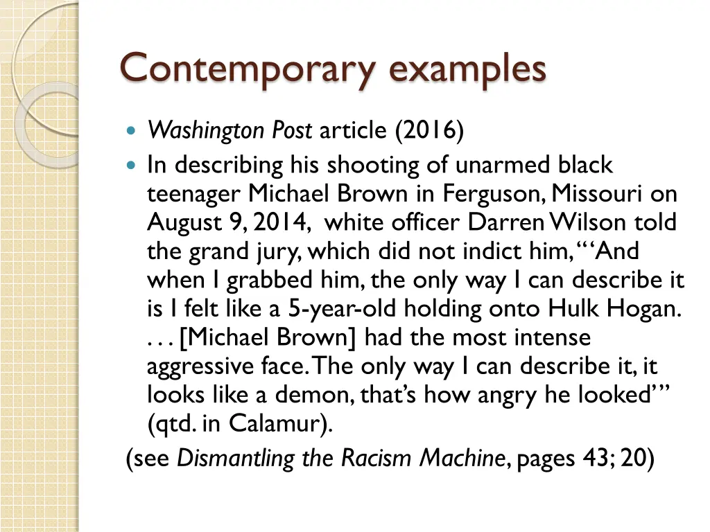 contemporary examples