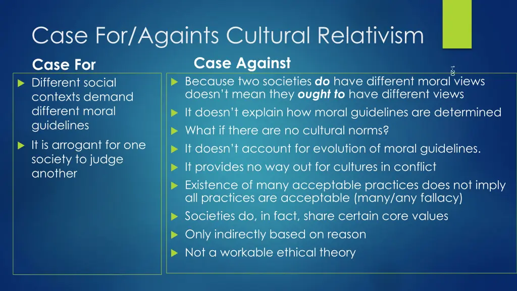 case for againts cultural relativism case
