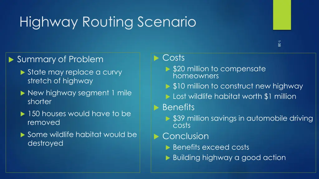 highway routing scenario