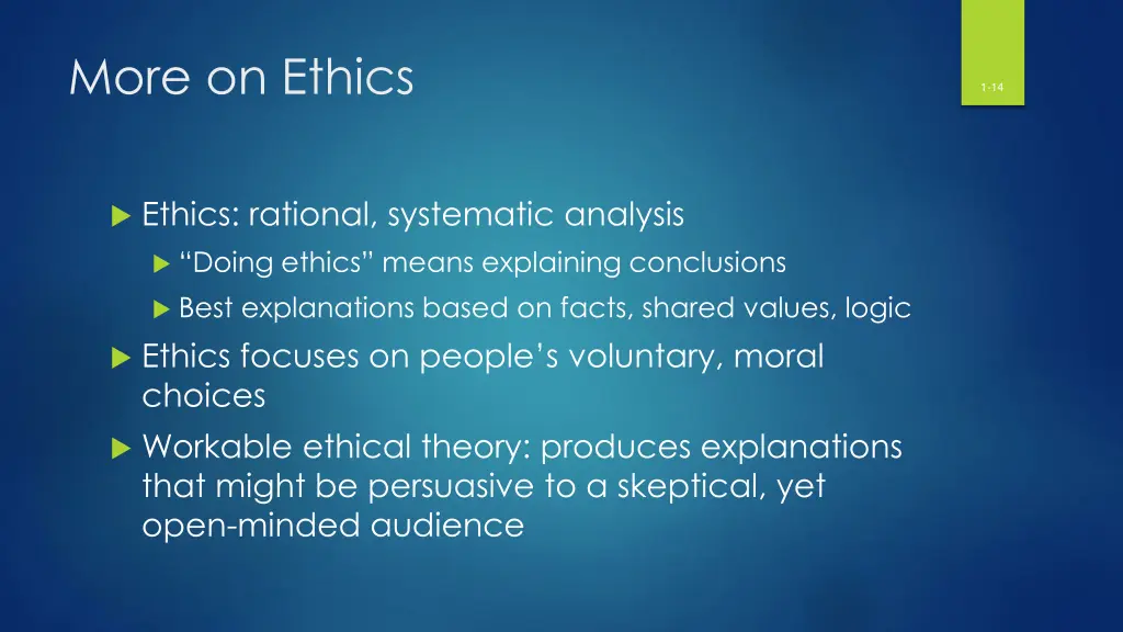 more on ethics