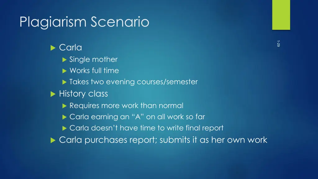 plagiarism scenario