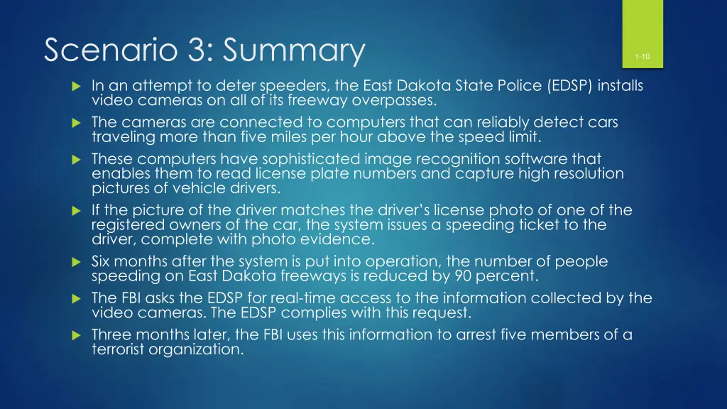scenario 3 summary
