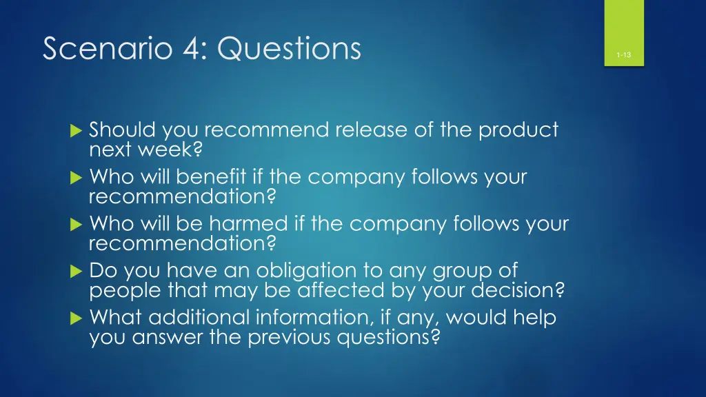 scenario 4 questions