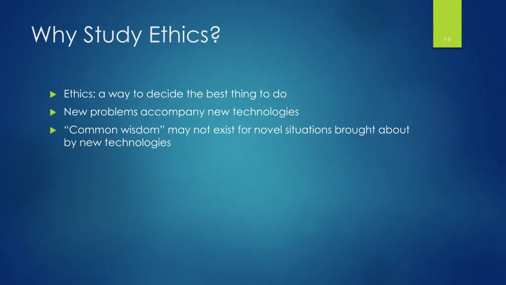 why study ethics