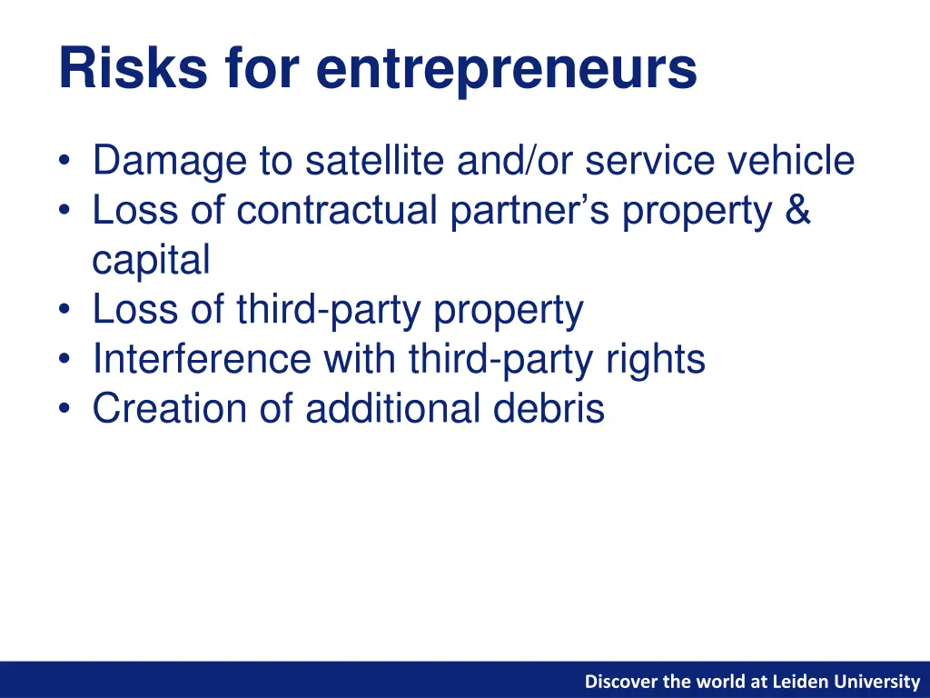 risks for entrepreneurs